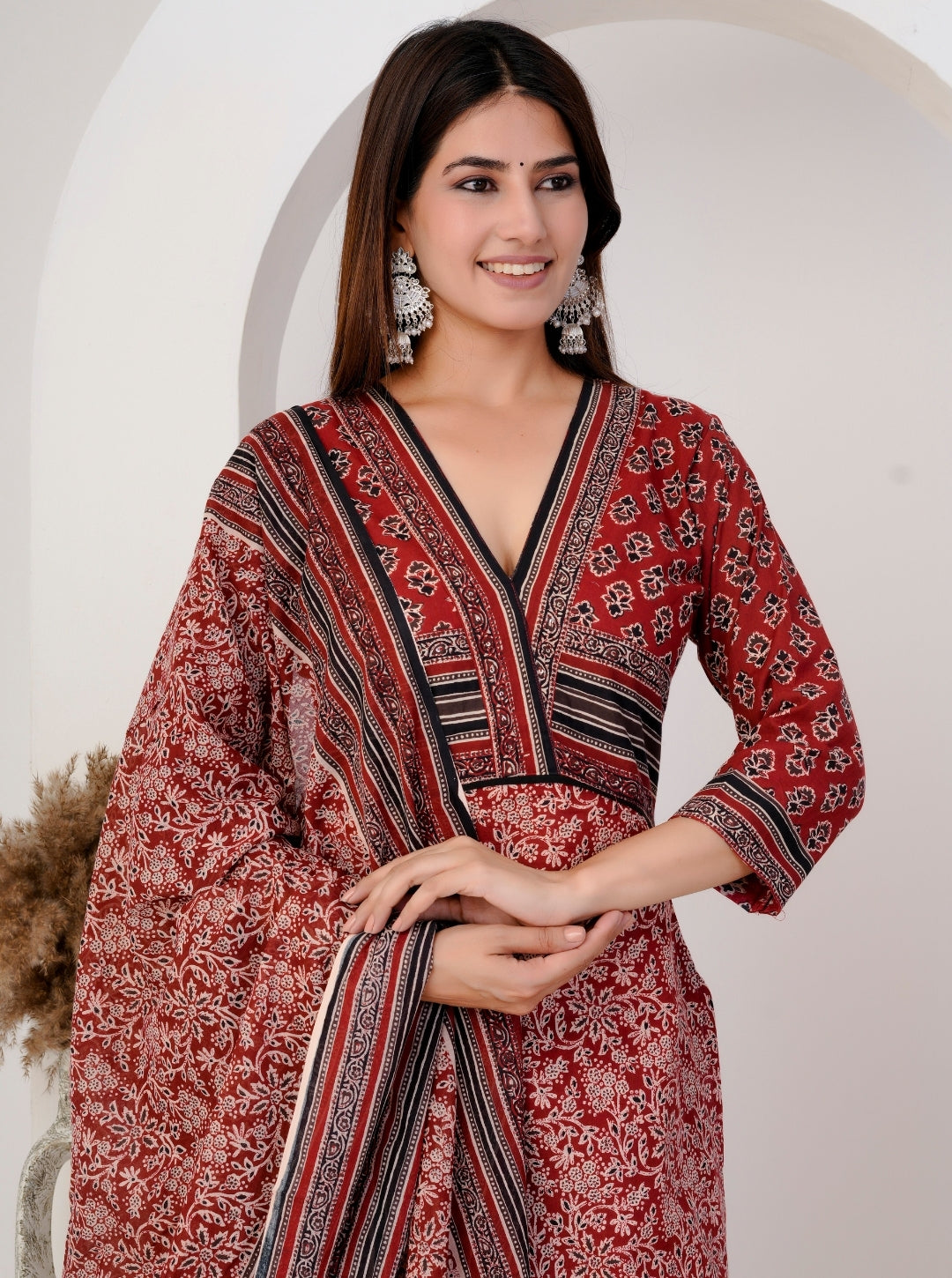Women’s Cotton Printed Kurta Set with Dupatta
