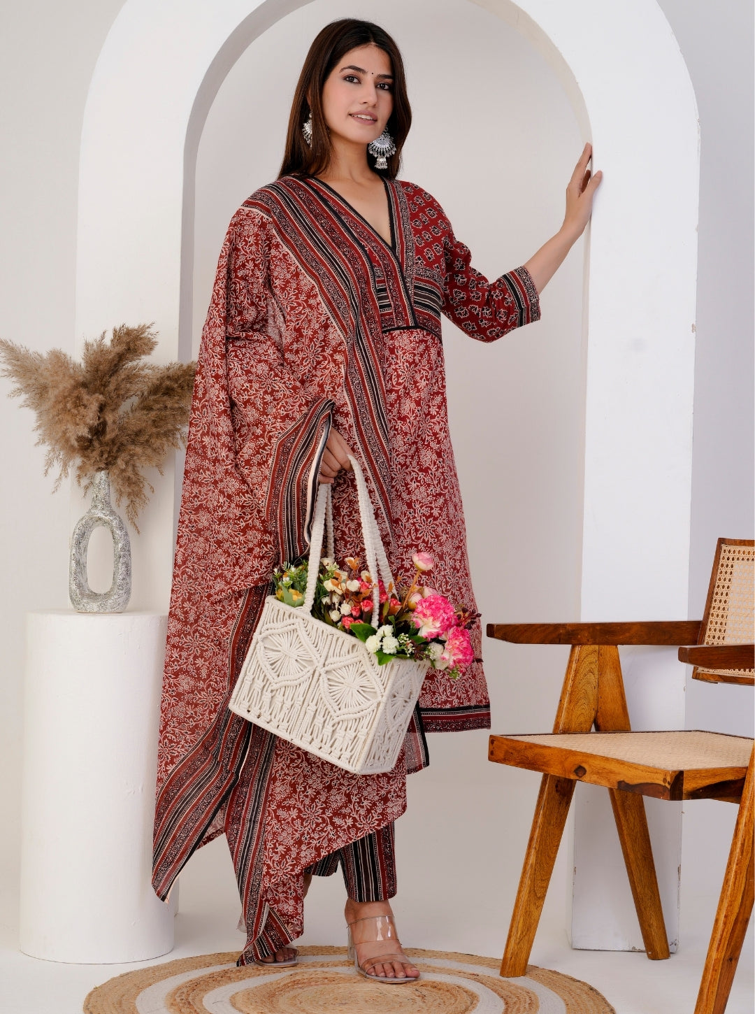 Women’s Cotton Printed Kurta Set with Dupatta