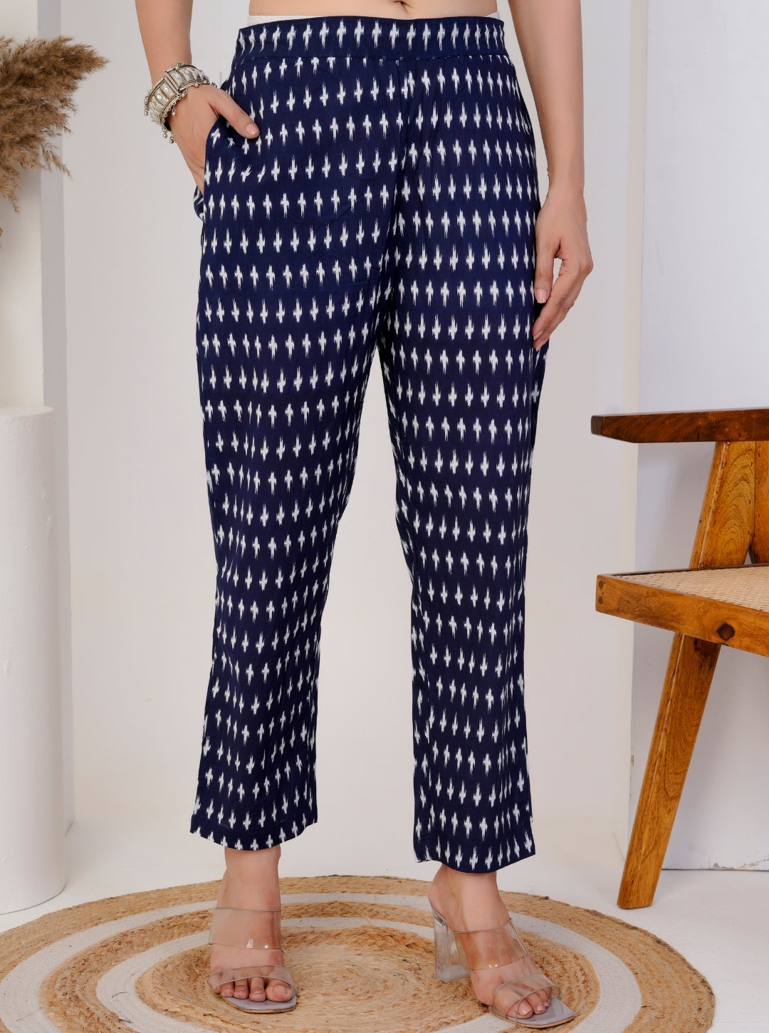 Indigo Handblock Printed Cotton Kurta Set with Dupatta for Women - Comfortable Ethnic Wear